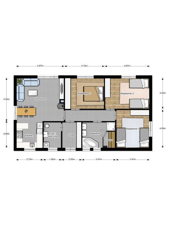 Villa met Sauna (6 Personen)